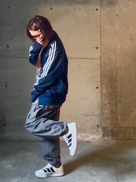 「アイテム（ジャージ）」を使った、ありさん（レディース・149cm）の冬コーディネート