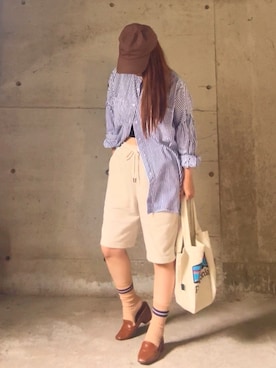 「アイテム（スウェットパンツ）」を使った、ありさん（レディース・149cm）の夏コーディネート