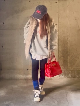 「アイテム（帽子）」を使った、ありさん（レディース・149cm）の秋コーディネート