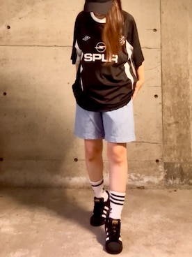 「アイテム（スニーカー）」を使った、ありさん（レディース・149cm）の夏コーディネート
