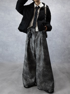 「アイテム（ネクタイ）」を使った、Aranさん（メンズ・177cm）の冬コーディネート