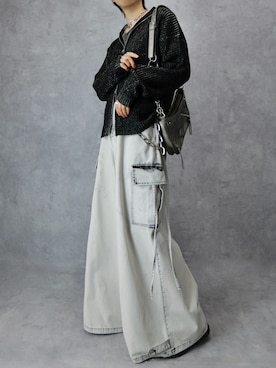 「アイテム（ウォレットチェーン）」を使った、Aranさん（メンズ・177cm）の秋コーディネート