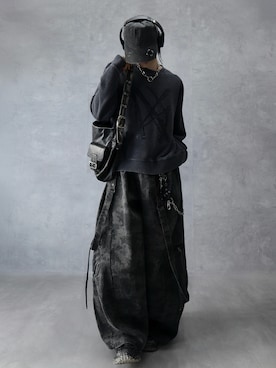 「アイテム（スウェット）」を使った、Aranさん（メンズ・177cm）の秋コーディネート