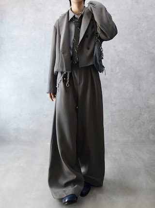 「Spielio(シュピーリオ)の【Spielio】Cut off design tailored jacket / カットオフデザインテーラードジャケット(テーラードジャケット)」を使った、Aranさん(メンズ・177cm)の冬コーディネート