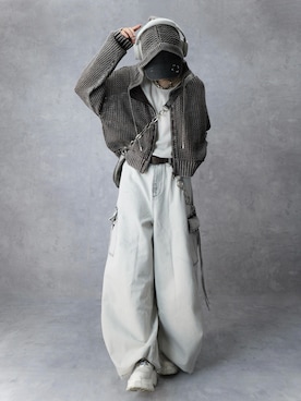 「アイテム（帽子）」を使った、Aranさん（メンズ・177cm）の春コーディネート