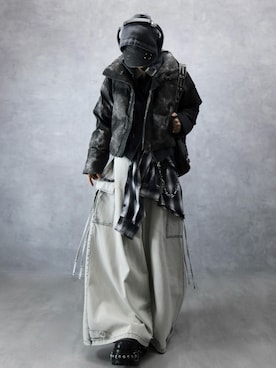 「アイテム（ダウンジャケット/コート）」を使った、Aranさん（メンズ・177cm）の冬コーディネート