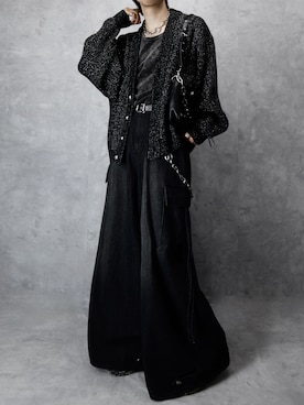 「アイテム（ウォレットチェーン）」を使った、Aranさん（メンズ・177cm）の秋コーディネート