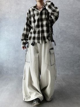 「アイテム（カーゴパンツ）」を使った、Aranさん（メンズ・177cm）の春コーディネート