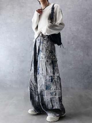 「Spielio（シュピーリオ）の【Spielio】Vintage-inspired cropped Tee/ ヴィンテージライク クロップドTシャツ(ロンT)（Tシャツ/カットソー）」を使った、Aranさん（メンズ・177cm）の春コーディネート