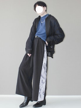 「Ellno Loset（エルノロゼット）のアイテム（ニット/セーター）」を使った、Aranさん（メンズ・178cm）の春コーディネート