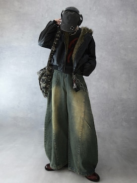 「FUNALIVE（ファンアライブ）のアイテム」を使った、Aranさん（メンズ・177cm）の冬コーディネート