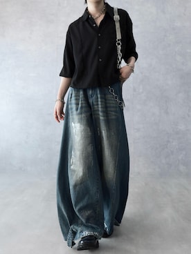 「ADRER（アドラー）のTHE BASIC TEE / Cool Touch × Sweat Proof / ザ ベーシック ティー / 接触冷感 × 汗シミ防止」を使った、Aranさんのコーディネート