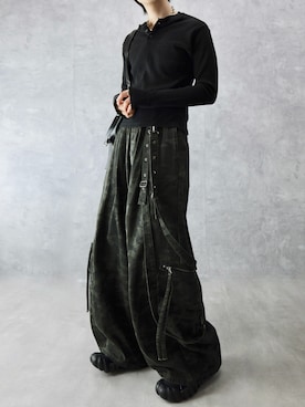 「アイテム（カーゴパンツ）」を使った、Aranさん（メンズ・177cm）の春コーディネート