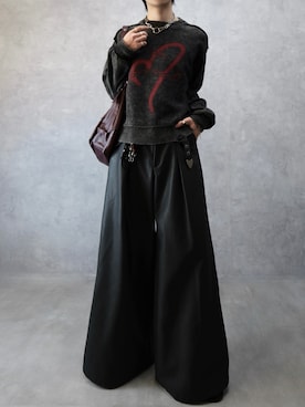 「アイテム（ウォレットチェーン）」を使った、Aranさん（メンズ・177cm）の冬コーディネート