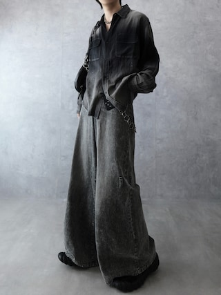 「Spielio(シュピーリオ)の【Spielio】Eyelet belted denim / アイレットベルテッドデニム(デニムパンツ)」を使った、Aranさん(メンズ・177cm)の秋コーディネート