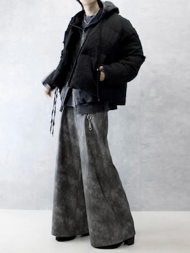 「Ellno Loset（エルノロゼット）のアイテム（ニット/セーター）」を使った、Aranさん（メンズ・177cm）の冬コーディネート