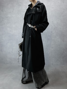 「アイテム（トレンチコート）」を使った、Aranさん（メンズ・177cm）の冬コーディネート