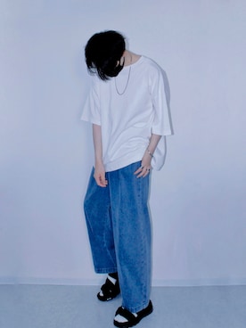 「HARE（ハレ）のアイテム（サンダル）」を使った、Aranさん（メンズ・178cm）の夏コーディネート