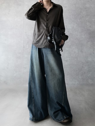 「CLEL(クレイル)の【CLEL】Double Tech Fade Regular Collar Shirt / ダブルテックフェード レギュラーカラーシャツ【セットアップ対応】(シャツ/ブラウス)」を使った、Aranさん(メンズ・177cm)の秋コーディネート