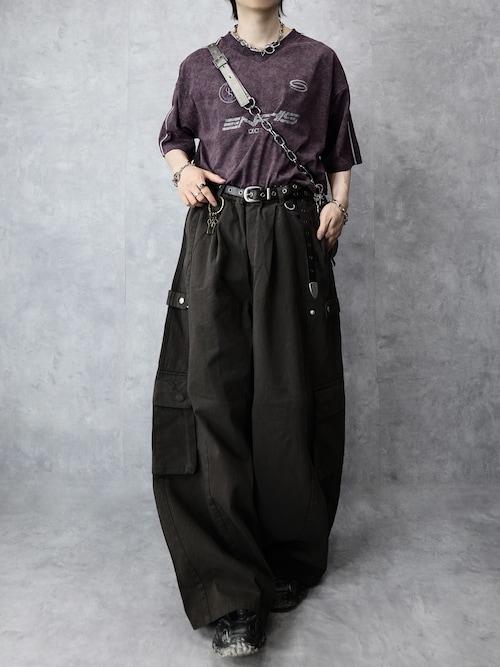 パンツ epnok EPNK Snap button tuck cargo pants EPNK】Snap button tuck cargo pants / スナップボタンタック