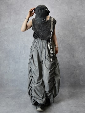 「Spielio（シュピーリオ）の【Spielio】Fade patterned shirred design pants/ フェード柄シャーリングデザインパンツ（その他パンツ）」を使った、Aranさん（メンズ・177cm）の夏コーディネート