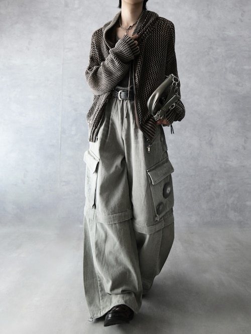 「Spielio(シュピーリオ)の【Spielio】Vintage like mesh knit hoodie/ヴィンテージライクメッシュニットパーカー(パーカー)」を使った、Aranさん(メンズ・177cm)の秋コーディネート