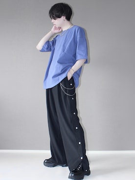 「アイテム（ウォレットチェーン）」を使った、Aranさん（メンズ・178cm）の夏コーディネート