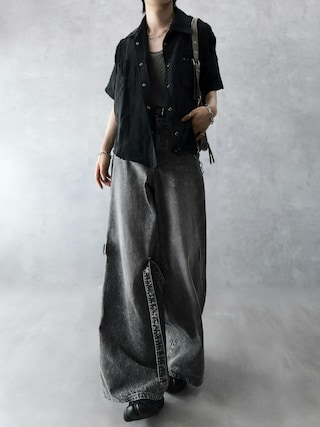 「Spielio（シュピーリオ）の【Spielio】Eyelet belted denim / アイレットベルテッドデニム（デニムパンツ）」を使った、Aranさん（メンズ・177cm）の夏コーディネート