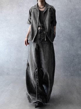 「ADRER（アドラー）のTHE BASIC TEE / Cool Touch × Sweat Proof / ザ ベーシック ティー / 接触冷感 × 汗シミ防止」を使った、Aranさんのコーディネート