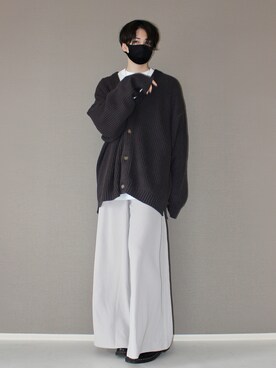 「shiki tokyo（シキトウキョウ）のアイテム（パンツ）」を使った、Aranさん（メンズ・178cm）の秋コーディネート