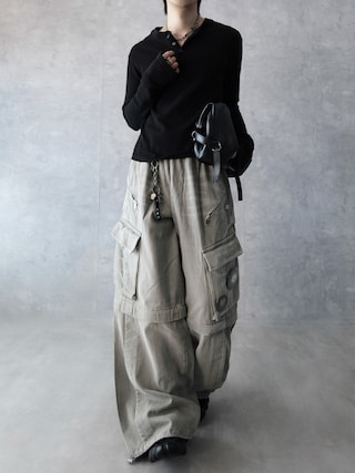 「ADRER(アドラー)のThermal long sleeve tee / サーマルロングスリーブT(Tシャツ/カットソー)」を使った、Aranさん(メンズ・177cm)の秋コーディネート