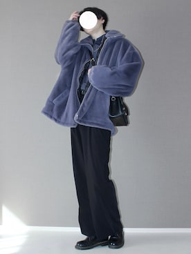 「JUNRED（ジュンレッド）のアイテム（トップス）」を使った、Aranさん（メンズ・178cm）の冬コーディネート