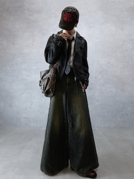 「アイテム（ネクタイ）」を使った、Aranさん（メンズ・177cm）の冬コーディネート