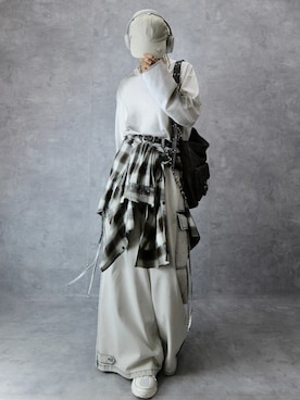 「アイテム（帽子）」を使った、Aranさん（メンズ・177cm）の春コーディネート