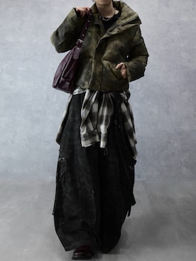 「アイテム（Tシャツ/カットソー）」を使った、Aranさん（メンズ・177cm）の秋コーディネート