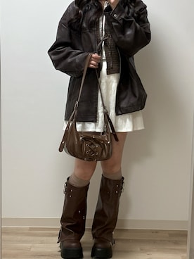 「GRL（グレイル）のアイテム（ジャケット/アウター）」を使った、mtukiさん（レディース・158cm）の春コーディネート