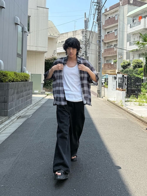 ビッグシルエット半袖シアーシャツ