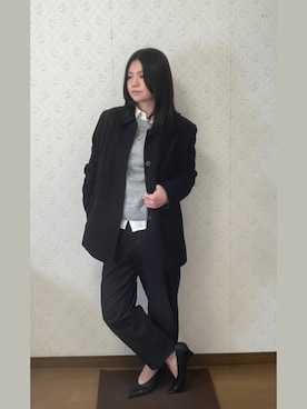 「Steven Alan（スティーブンアラン）のアイテム」を使った、米之井花さん（レディース・157cm）の冬コーディネート