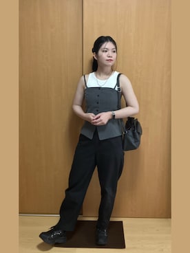 「アイテム（その他トップス）」を使った、米之井花さん（レディース・157cm）の夏コーディネート