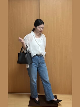 「アイテム（パンプス）」を使った、米之井花さん（レディース・157cm・20代）の夏コーディネート