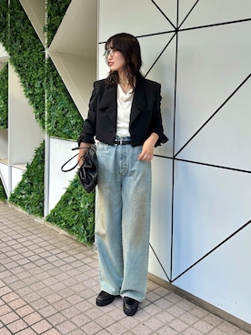 「アイテム（チョーカー）」を使った、ABEさん（レディース・167cm）の夏コーディネート