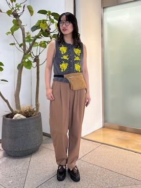 「アイテム（ベスト）」を使った、ABEさん（レディース・167cm）の夏コーディネート