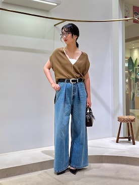 「アイテム（キャミソール）」を使った、ABEさん（レディース・167cm）の夏コーディネート