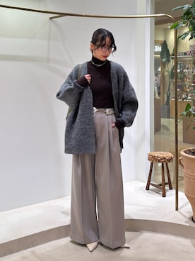 「アイテム（チョーカー）」を使った、ABEさん（レディース・167cm）の秋コーディネート