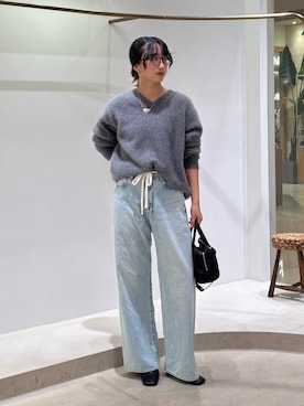 「アイテム（ボストンバッグ）」を使った、ABEさん（レディース・167cm）の秋コーディネート