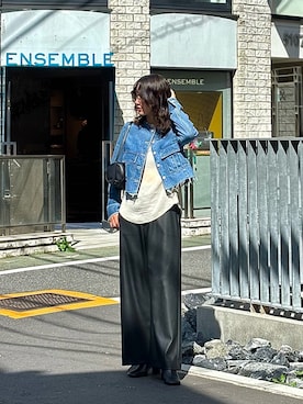 「Drawing Numbers（ドローイング ナンバーズ）のアイテム」を使った、ABEさん（レディース・167cm）の秋コーディネート