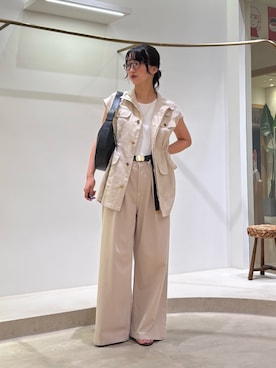 「ベージュコーデ」｜ABEさん（レディース・167cm）の夏コーディネート