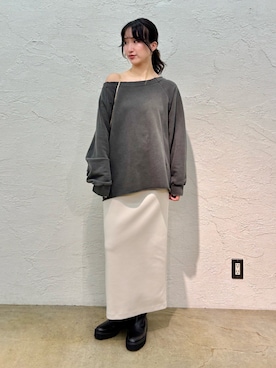 「アイテム（スウェット）」を使った、ABEさん（レディース・167cm）の夏コーディネート