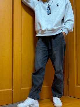 「アイテム（スウェット）」を使った、mashuさん（メンズ・181cm）の秋コーディネート