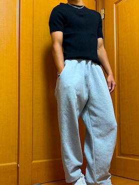 「アイテム（スウェットパンツ）」を使った、mashuさん（メンズ・181cm・10代）の秋コーディネート